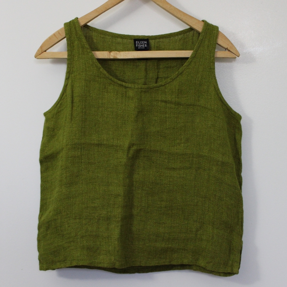 Eileen Fisher linen sleeveless top size PS petite